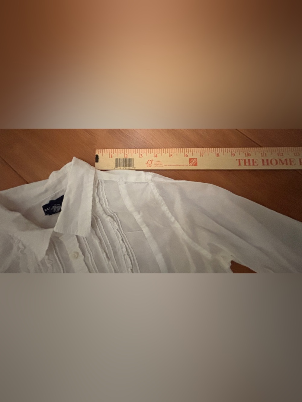 Ralph Lauren White 100% Cotton Button-down Ruffled Shirt ~ Child’s Size 16 - Picture 13 of 13